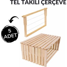 Aksaray Arıcılık 5 Adet Telli Arı Çıtası – Hazır Tel Çekilmiş Ahşap Arı Çerçevesi – Kovan Için Pratik