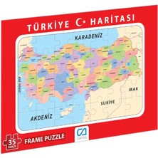 Kuzgun Ticaret Türkiye Haritası Frame Puzzle-35