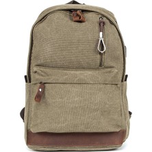 Necati Çanta Çok Gözlü Tasarım, Yağmur Geçirmez Koruma: Kanvas Kumaş Sırt Çantası" Haki