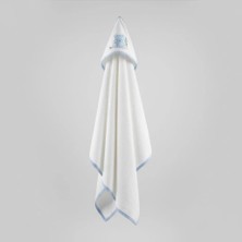 Malkoç Bebek Ağaç Ayıcık Nakışlı 0- 12 Ay Havlu Silgi Mavi