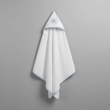 Malkoç Bebek Taç Nakışlı 0- 12 Ay Havlu Silgi Mavi