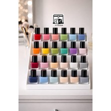 4 Katlı Oje Standı, Organizer, Yükseklik 12,5 Cm, Genişlik 16,5 cm