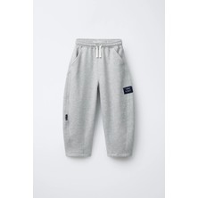 Magu Erkek Çocuk Pamuklu Gri Basic Eşofman Altı