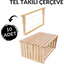 Aksaray Arıcılık 10 Adet Telli Arı Çıtası – Hazır Tel Çekilmiş Ahşap Arı Çerçevesi – Kovan Için Pratik