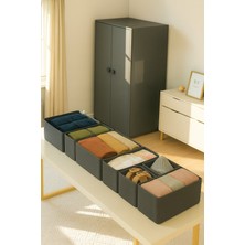 8'li Antrasit Çekmece Içi Organizer Seti, Pratik ve Şık Düzenleme Sağlar