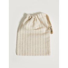 Keten Saklama Kesesi, Bakliyat ve Düzenleyici, Çizgili, 20X16 cm