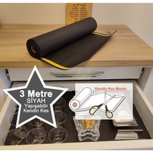 3mt Siyah Yapışkanlı Kaymaz Çekmece ve Dolap Düzenleyici