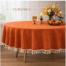 Ayzen Home Püskül Detaylı Su Itme Özelliğine Sahip Duck Kumastan Masa Örtüsü 6 Adet Değişik Ölçü Vardır (Kişiye Özel Ölçü Alınır Hazırlanır)