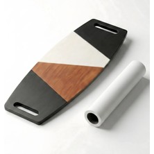 Wood Stone Art Renkli Denge Tahtası Balance Roller Board Sörf Eğitim Tahtası Kaykay Eğitim Tahtası 73 x 31 cm