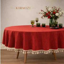 Ayzen Home Püskül Detaylı Su Itme Özelliğine Sahip Duck Kumastan Masa Örtüsü 6 Adet Değişik Ölçü Vardır (Kişiye Özel Ölçü Alınır Hazırlanır)