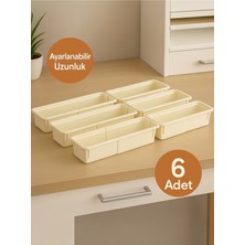 6'lı Çok Amaçlı Çekmece Düzenleyici Seti, Boyu Ayarlanabilir