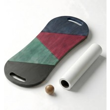 Wood Stone Art Denge Tahtası Çift Fonksiyonlu Sörf ve Kaykay Eğitimi İçin 73 x 28 cm Yüksek Direnç