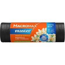 Macromax Çöp Torbası Büzgülü 30 Lu Vanilya Kokulu 4 Adet
