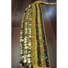 Kaftan Collection Kadife Şakira Kemeri Sarı Renk 150 cm Uzunluk 22 cm Genişlik 320 gram Aksesuar