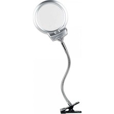 Vice Avm 2.5 X 130 MM 5X24 MM LED Aydınlatmalı Büyüteç Masa üstü Metal Hortum Mandallı MG15124-C TG-V 12171