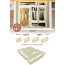 5'li Ayarlanabilir Çekmece Düzenleyici Organizer Seti