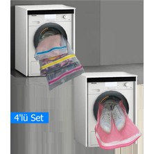 4'lü Set: Çamaşır ve Ayakkabı Yıkama Filesi, Pratik Temizlik Seti