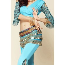 Kaftan Collection Buz Mavisi Kadife Şakira Kemeri 150 cm Uzunluk 22 cm Genişlik 320 gram Aksesuar