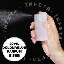 İnfeta 20 ml Doldurulabilir Mini Cep Boy Parfüm Şişesi Taşınabilir Çok Amaçlı Parfüm Doldurma Şişesi