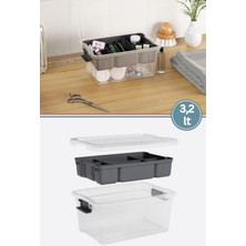Çok Amaçlı Saklama Kutusu, 3,2 Litrelik Bölmeli Organizer