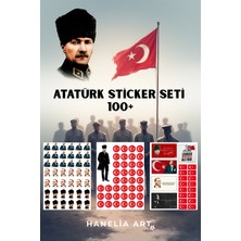 100+ Adet Atatürk Sticker Seti – Türk Bayrağı, Sözler ve Portreler | Defter, Laptop, Ajanda