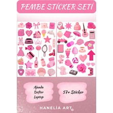 Pembe Sticker – 2’li Avantaj Seti | Ajanda, Defter & Laptop