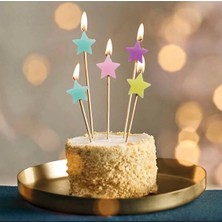 Orca Yıldızlı 4'lü Mum Makaron