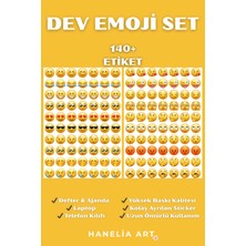 Emoji Sticker Seti | 140+ Adet Emoji Eğlenceli Çıkartma | Ajanda, Defter, Laptop