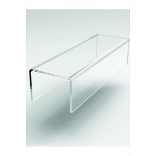 Şeffaf Merdiven Sergileme Standı, 30 Cm, Tek Kademeli, Şık ve Modern Tasarım