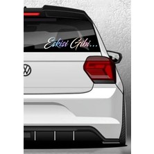 Eskisi Gibi Yazı 20X5CM Etiketçilere Özel Araba-Motor-Laptop Hologram Seçenekli Etiket Sticker Yazı