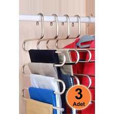 3'lü 5 Katlı Pantolon ve Eşarp Askısı, Dolap Içi Düzenleyici