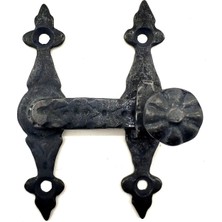 Similar Antika Tarz Dekoratif Pirinç Kapı, Pencere Mandalı - 82X65 Mm, Oksit