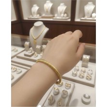 Nati Co Zarif Burgu Tasarımlı Gold Renk Kadın Bileklik