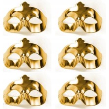 Similar Altın Metalize Renk Düz Balo Parti Maskesi