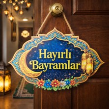 Okavango 31-19 cm Hoş Geldin Ramazan Dekorlu Ahşap Kapı Süsü, Ramazan Süsleri Ramazan Hediyem