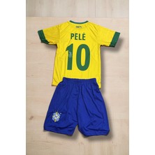 Çağrı Giyim Nostaljik Brezilya Pele Çocuk Forması