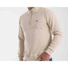 Lacoste Fermuar Yaka Regular Fit Bej Erkek Sweatshirt