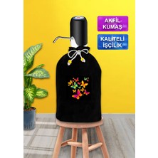 Renkli Kelebek Desenli Siyah Damacana Kılıfı, Şık ve Koruyucu Tasarım