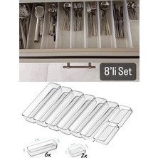 8 Parça Çekmece Içi Kaşıklık, Mutfak Düzenleyici Organizer Seti
