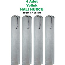 4 Adet Halı Saklama Kılıfı, Tela Kumaş, 4 M², Yıkanabilir, Bağcıklı