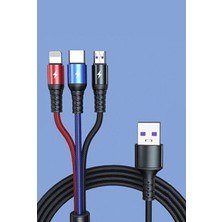 Krkmz USB 3 In 1 Hasır Kablo Seti