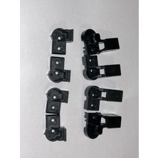 Banaks Duşakabin 1 Sabit 2 Kayar Siyah Tekerlek Takım Vidasız