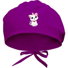 Beyaz Kedi Temalı Cerrahi Bone, Konforlu ve Şık Tasarım