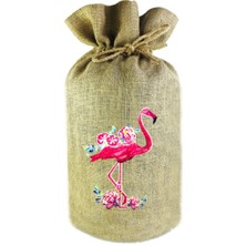 Şık ve Dayanıklı Jüt Damacana Kılıfı, Güzel Flamingo Desenli Tasarım