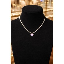 Nati Co Kelebek Figürlü Burgu Zincir Gümüş Renk Kadın Kolye