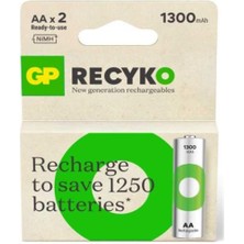 Gp Aa 1300 Mah Şarjlı Kalem Pil 2'li Paket GP130AAHCEMTR-2GB