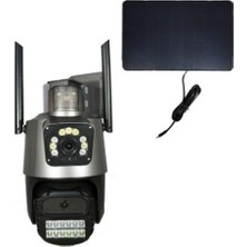 Apronx APX-WSP242 6mp 2.8mm 4g Solar Çift Kamera 19 LED Ptz