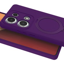 Newface Xiaomi Redmi Note 13 Pro 4g Regal Magsafe Standlı Kapak - Derin Mor