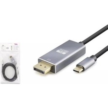 Hadron HDX7859 Type-C To Display Kablo 8k 60Hz Pvc 1.8m Si̇yah