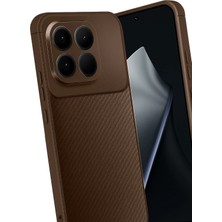 Newface Xiaomi Mi 15T Auto Focus Karbon Kapak - Kahverengi